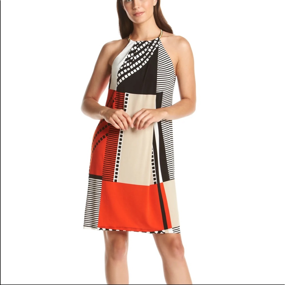 NWT Calvin Klein Coil Halter Dress